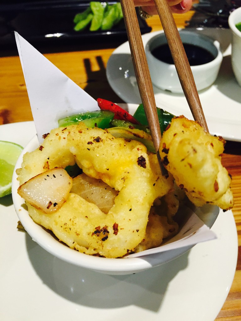 Calamari, tempura style, were fine.